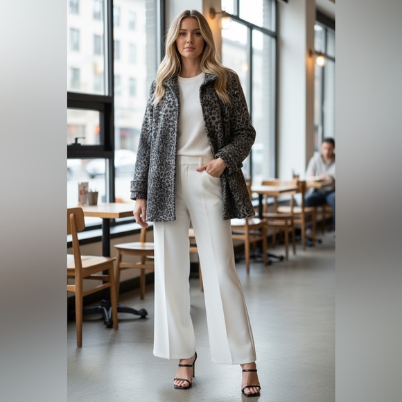 Valerie Bertinelli Ladies Gray And Black Animal‎ Print Jacket - Picture 13 of 13